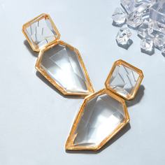 Серьги-подвески с гравировкой 1пара Shein
