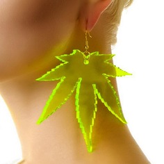 Серьги-подвески с листом 1 пара Shein