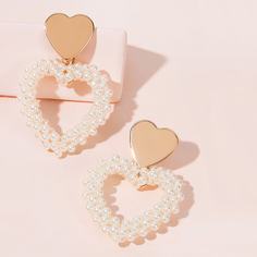 Серьги из искусственного жемчуга и бисера 1пара Shein