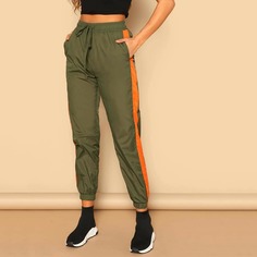 Двухцветные брюки с кулиской Shein