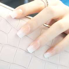 24шт Градиентные накладные ногти и 1шт двухсторонняя лента Shein