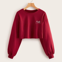 Короткий свитшот с принтом "жест Shein