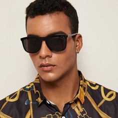Мужские солнцезащитные очки с плоской линзой Shein