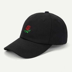 Мужская бейсболка с вышивкой розы Shein