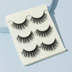 Натуральные длинные накладные ресницы 3 пары Shein