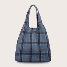 Минималистская сумка-тоут в клетку Shein