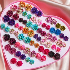 Серьги-гвоздики в форме цветка 36 пар Shein