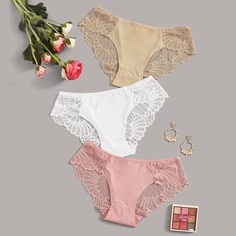 Трусики с кружевом 3 пакета Shein