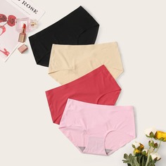 Бесшовные трусики 4 пакета Shein