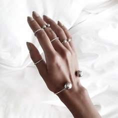 Металлический браслет манжеты 1pc & Ring 4pcs Shein