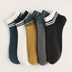 Мужские носки с полосками 5 пар Shein