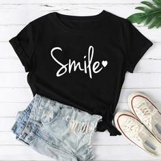 Футболка с текстовым принтом Shein