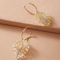 Серьги-подвески со стразами 1 пара Shein