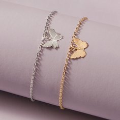 Браслет с бабочкой 2шт Shein