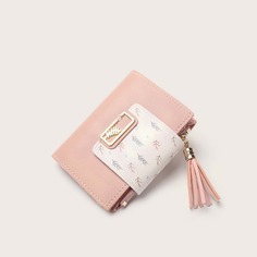 Кошелек с принтом листа и бахромой Shein