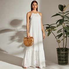 Платье на бретелях с узлом сзади Shein