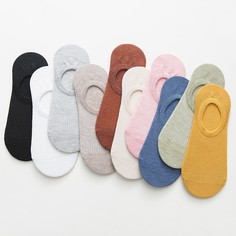 Однотонные носки в рубчик 10 пар Shein