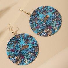 Серьги-подвески с цветочным узором Shein