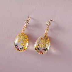 Серьги-капли "Цветочная вода Shein