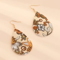 Серьги-подвески с цветочным узором Shein
