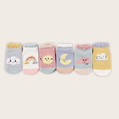 Детские носки с мультяшным узором 6 пар Shein