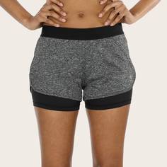Спортивные шорты 2 в 1 с эластичной талией Shein