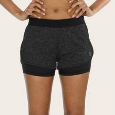 Спортивные шорты 2 в 1 с эластичной талией Shein