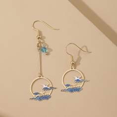 Контрастные серьги-подвески Shein