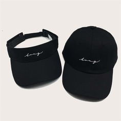 2шт письмо козырек вышивка шляпа и бейсболка Shein