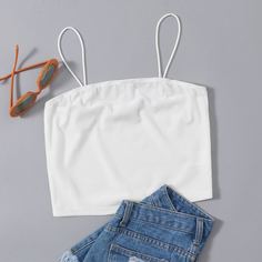 Однотонный топ Shein