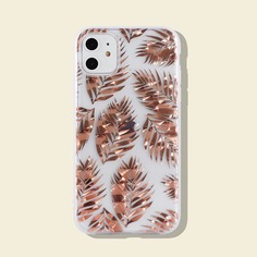 Чехол для iPhone с принтом листьев Shein