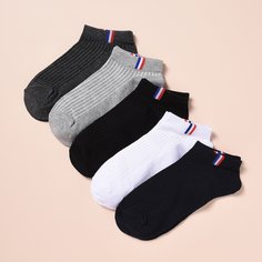Мужские носки в рубчик 5 пар Shein