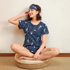 Маска для глаз и пижама с принтом дельфина Shein