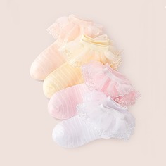 Носки с кружевной отделкой для девочек 4 пары Shein
