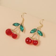 Серьги-подвески с подвеской вишни для девочек Shein