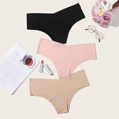 3 пакета Бесшовные трусики размера плюс Shein