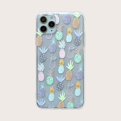 Чехол для iPhone с ананасовым принтом 1шт Shein