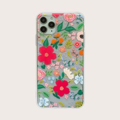 Чехол для iPhone с цветочным принтом 1шт Shein