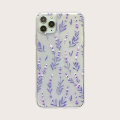 Чехол для iPhone с цветочным принтом 1шт Shein