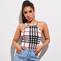 Топ в клетку Shein