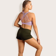 однотонный спортивный бюстгальтер Shein
