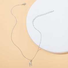 Ожерелье с текстовой подвеской и стразами Shein