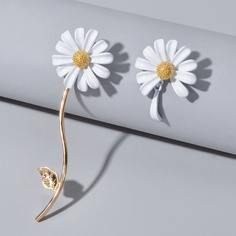 Серьги в форме маргаритки Shein