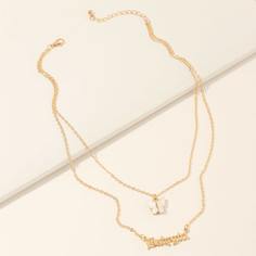 Многослойное ожерелье с бабочкой Shein