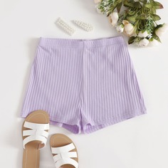 Однотонные трикотажные шорты Shein