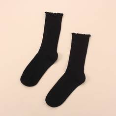 Однотонные носки в рубчки Shein