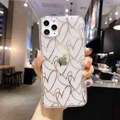 1шт чехол для iPhone с принтом сердечка Shein