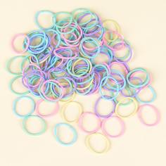 Разноцветная эластичная резинка для волос для девочек 100шт Shein