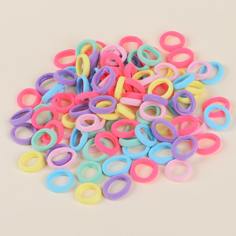 Разноцветная эластичная резинка для волос для девочек 100шт Shein