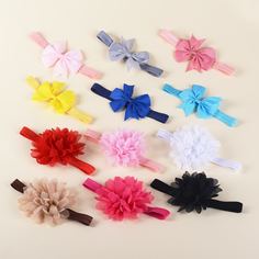 12шт детская повязка на голову с бантом Shein